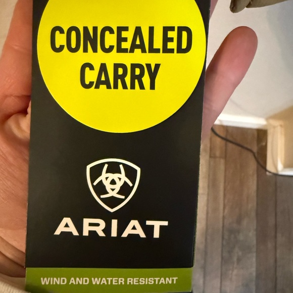 Ariat Men's Beige and Brown Puffer Jacket - Picture 4 of 5